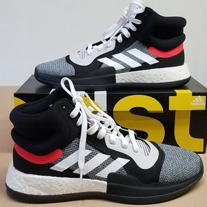 New Adidas Marquee Boost Black Grey White Sneakers